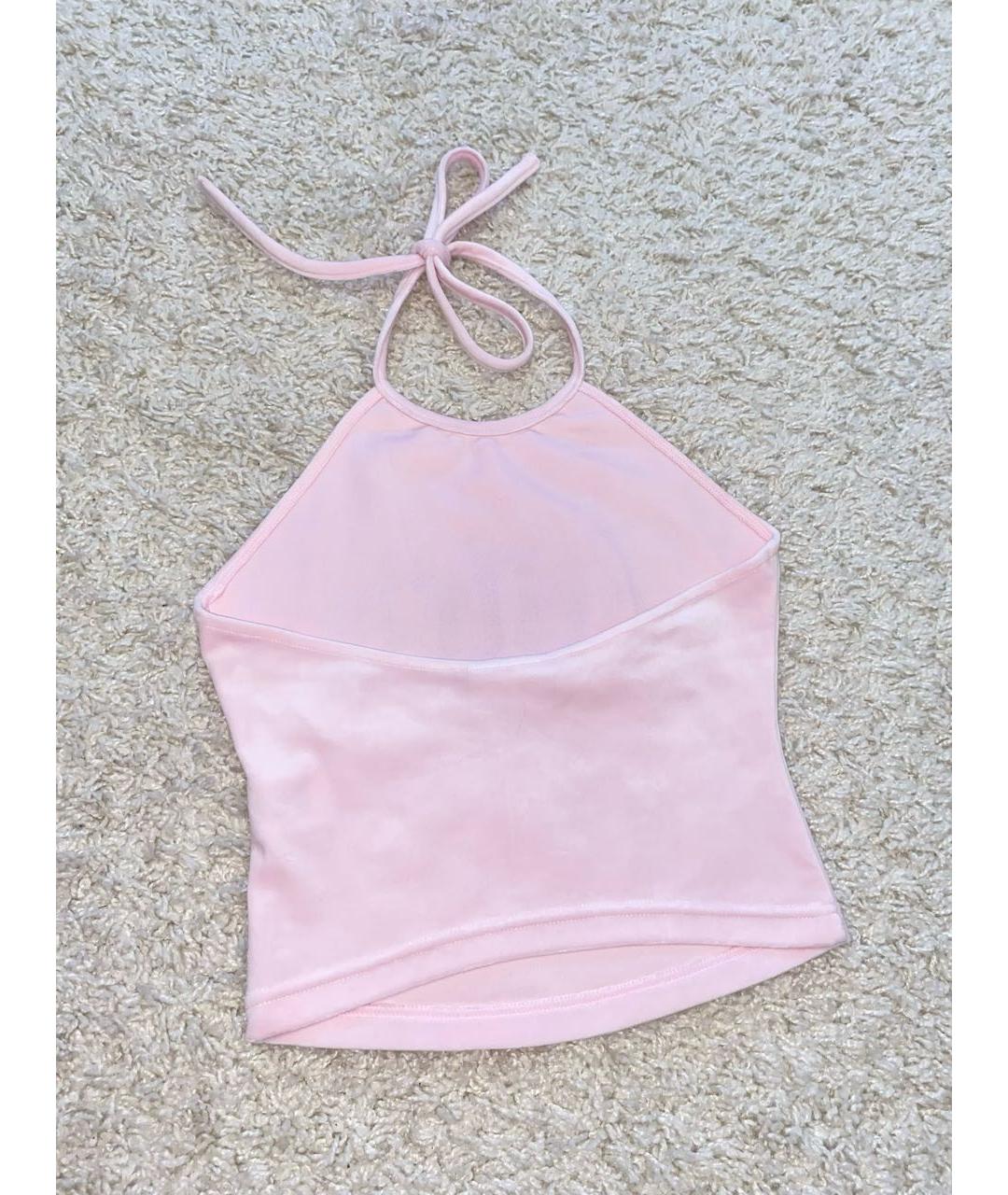 JUICY COUTURE Розовая велюровая майка, фото 3