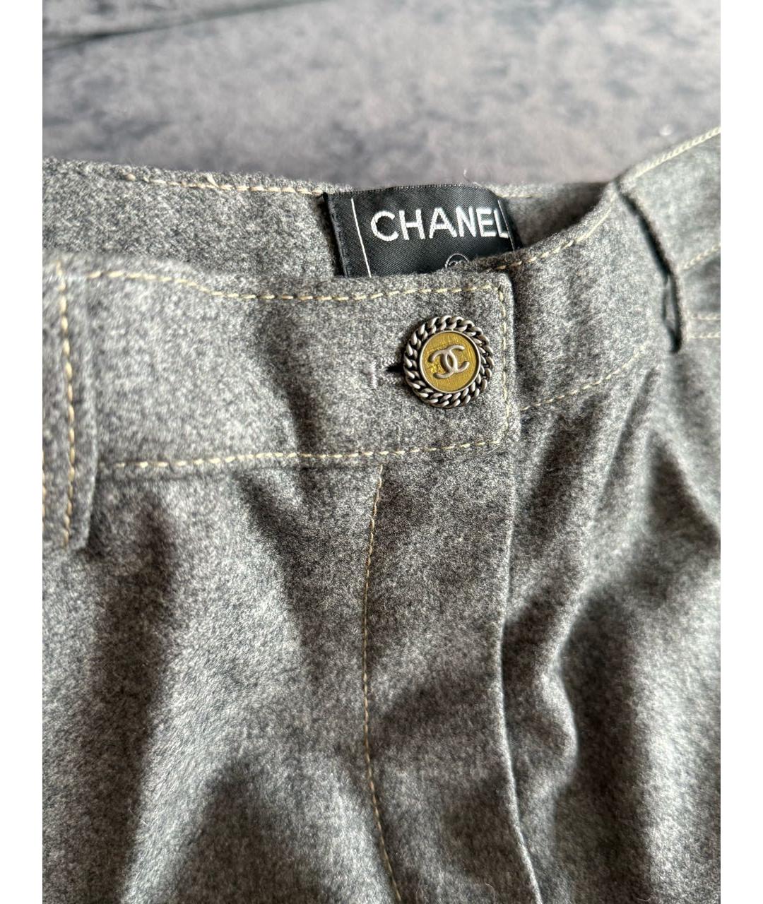 CHANEL Серые прямые брюки, фото 8