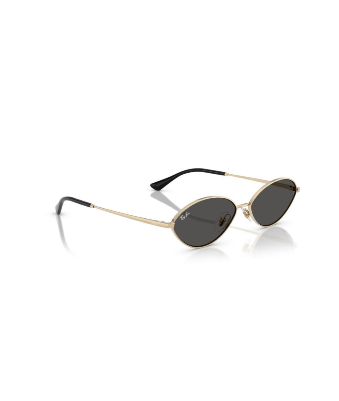 RAY BAN Черные металлические солнцезащитные очки, фото 2