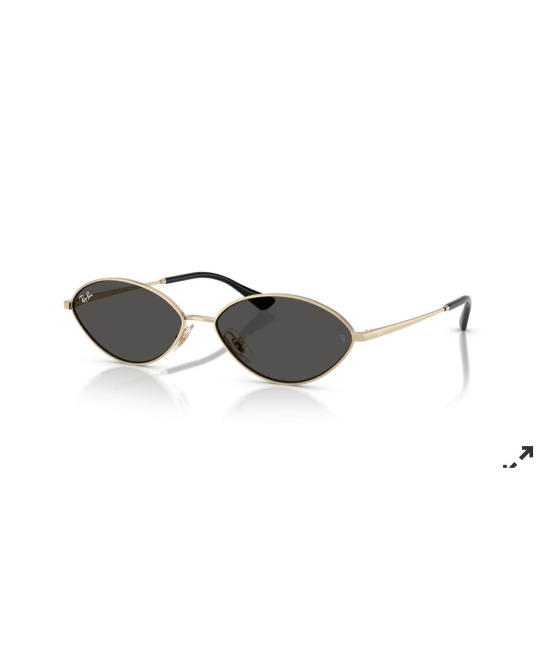 RAY BAN Черные металлические солнцезащитные очки, фото 7
