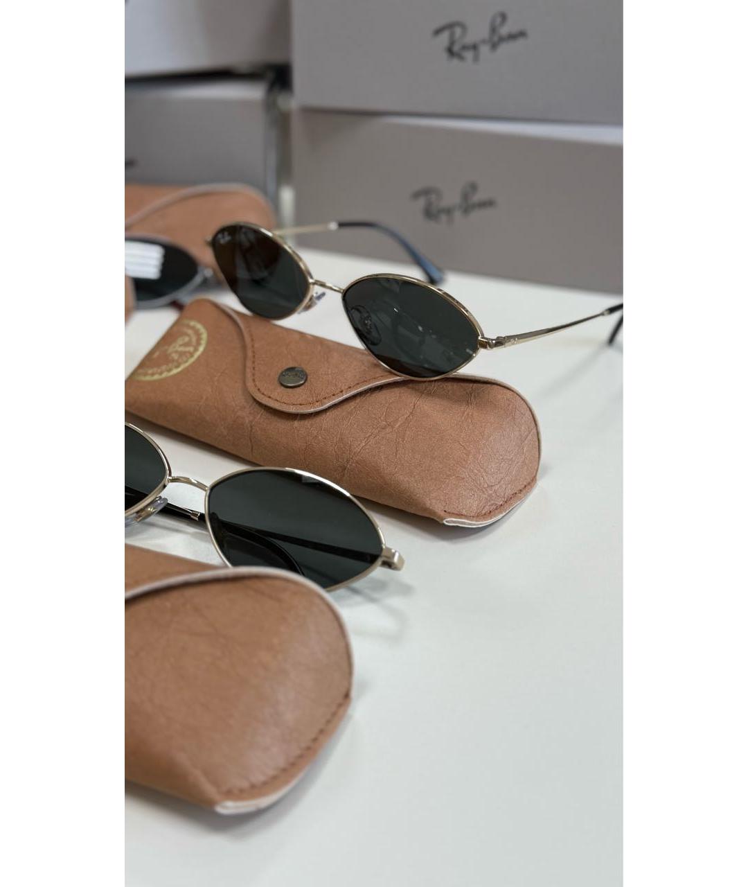 RAY BAN Черные металлические солнцезащитные очки, фото 5