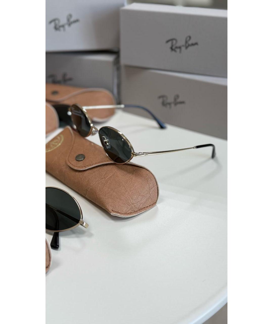 RAY BAN Черные металлические солнцезащитные очки, фото 6
