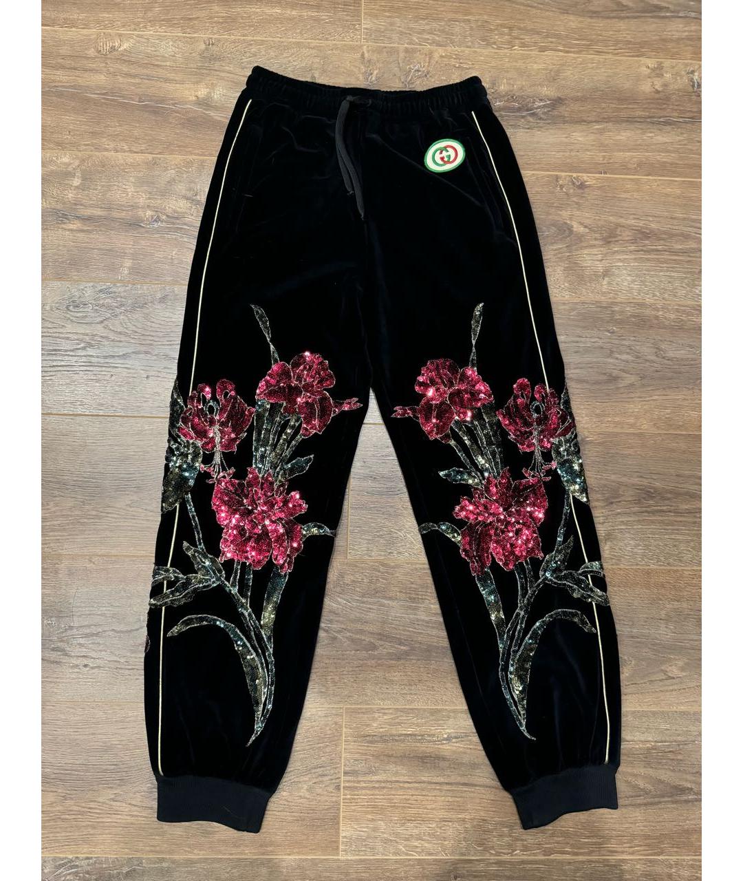 GUCCI Черные бархатные прямые брюки, фото 2