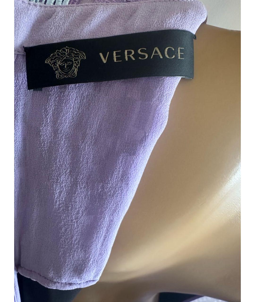 VERSACE Черное шелковое вечернее платье, фото 4