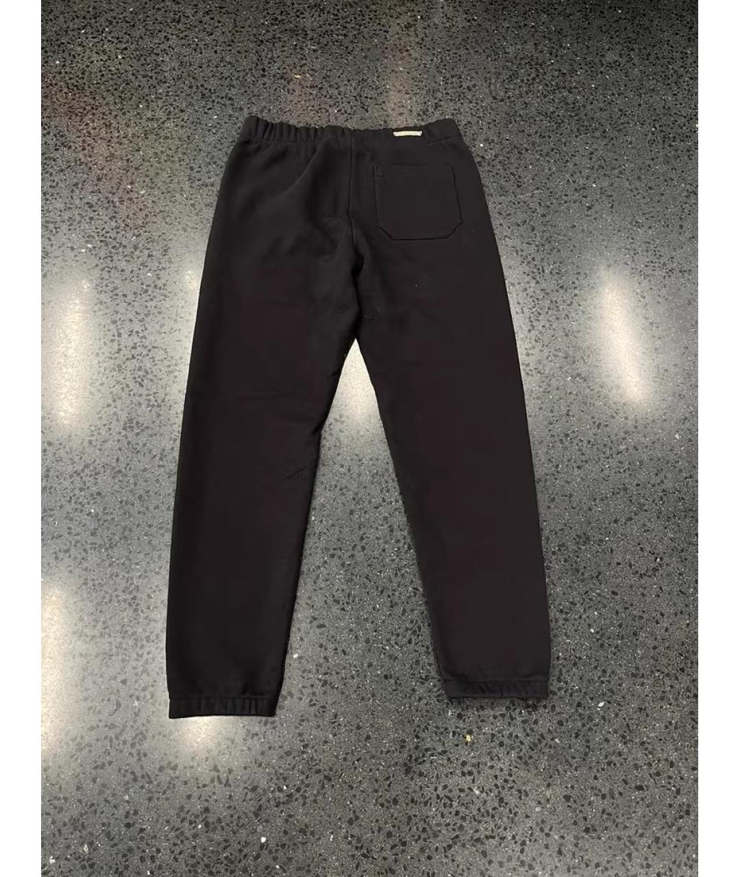CHROME HEARTS Черные хлопковые прямые брюки, фото 2
