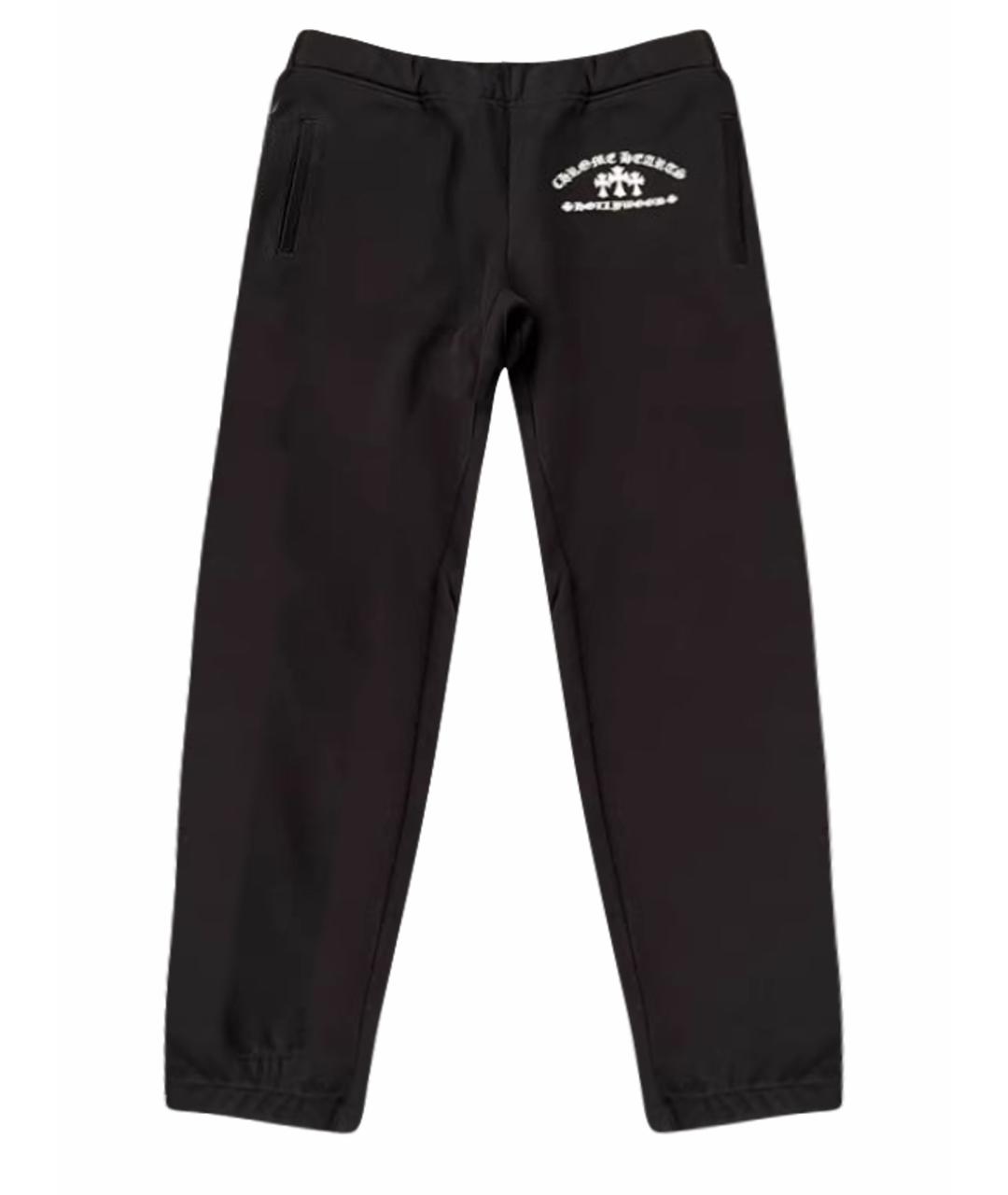 CHROME HEARTS Черные хлопковые прямые брюки, фото 1