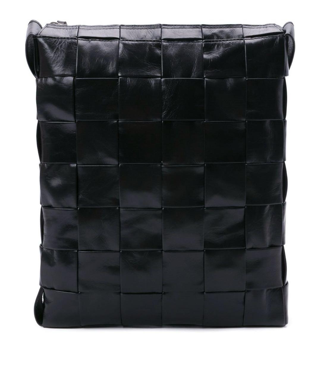 BOTTEGA VENETA Черная кожаная сумка на плечо, фото 5