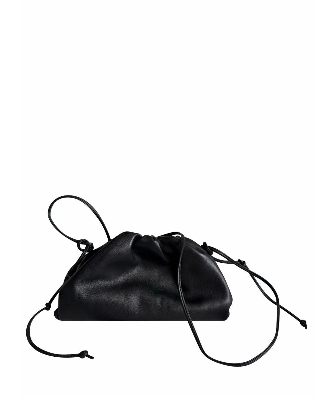 BOTTEGA VENETA Черная кожаная сумка через плечо, фото 1