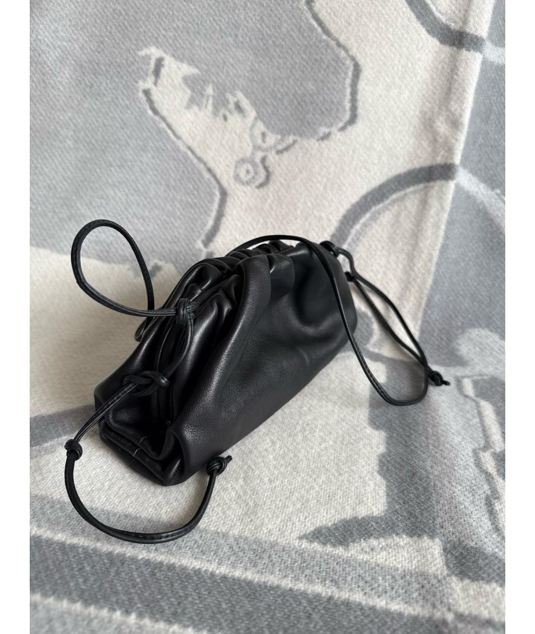BOTTEGA VENETA Черная кожаная сумка через плечо, фото 2