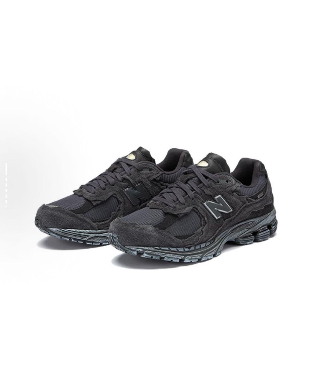 NEW BALANCE Черные замшевые низкие кроссовки / кеды, фото 3