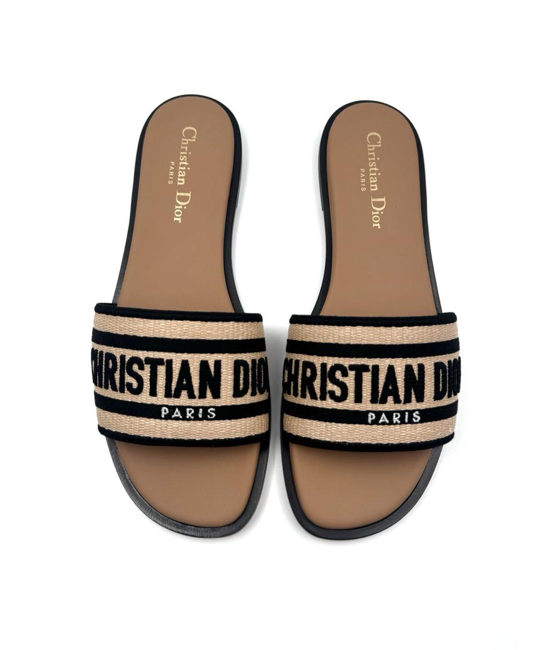 CHRISTIAN DIOR Бежевые сандалии, фото 4