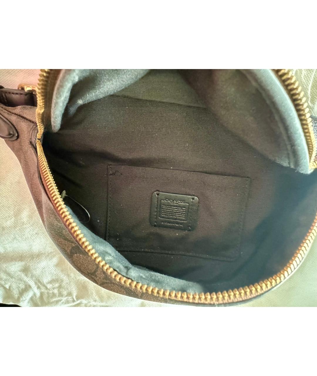 COACH Коричневая поясная сумка, фото 4