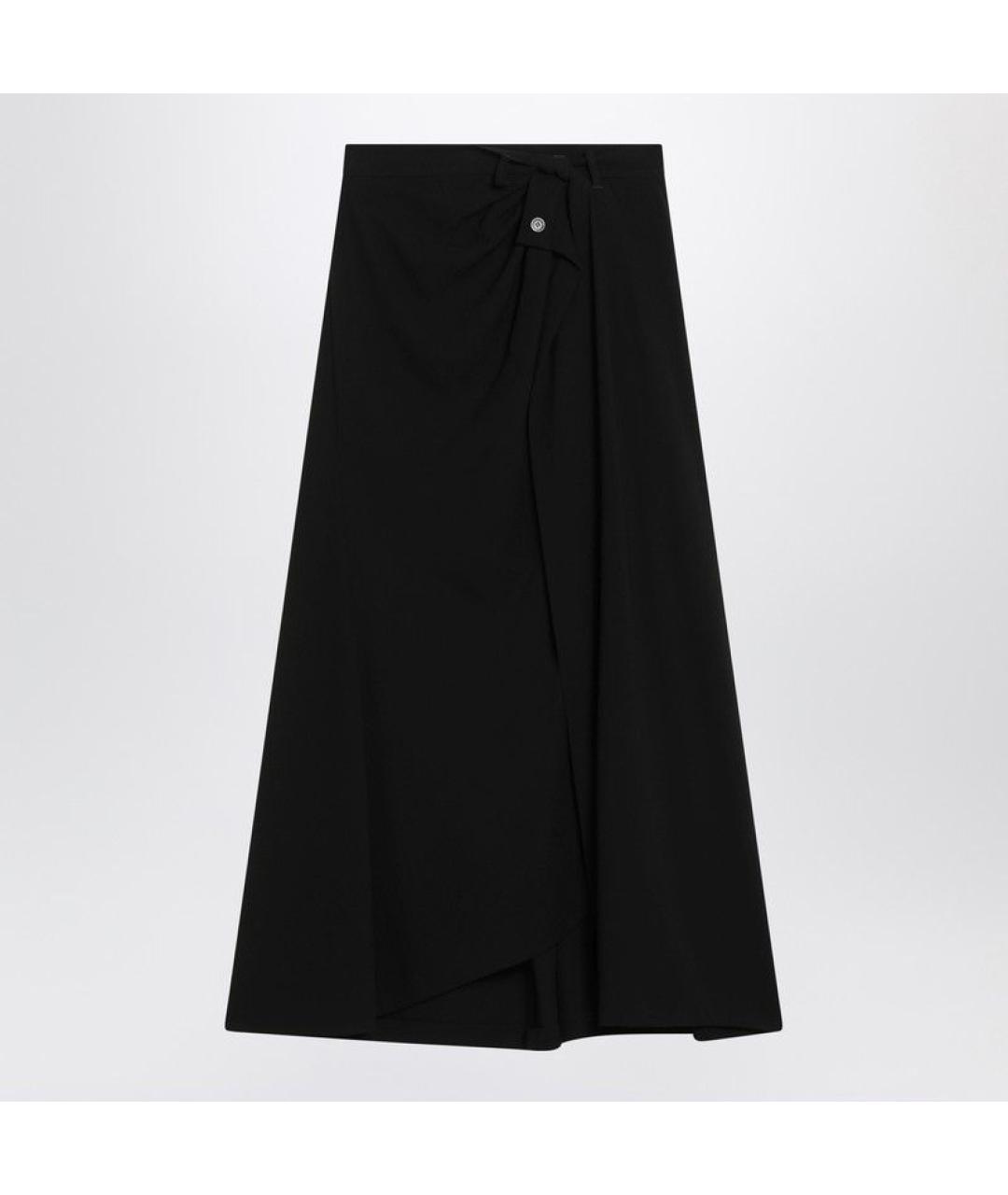 BALENCIAGA Черная ацетатная юбка миди, фото 3