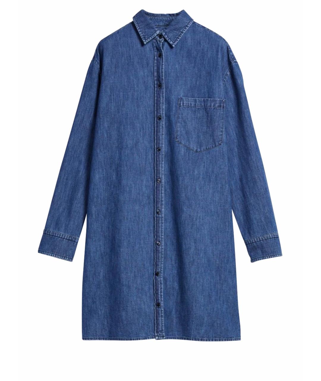 WEEKEND MAX MARA Синее хлопковое повседневное платье, фото 1
