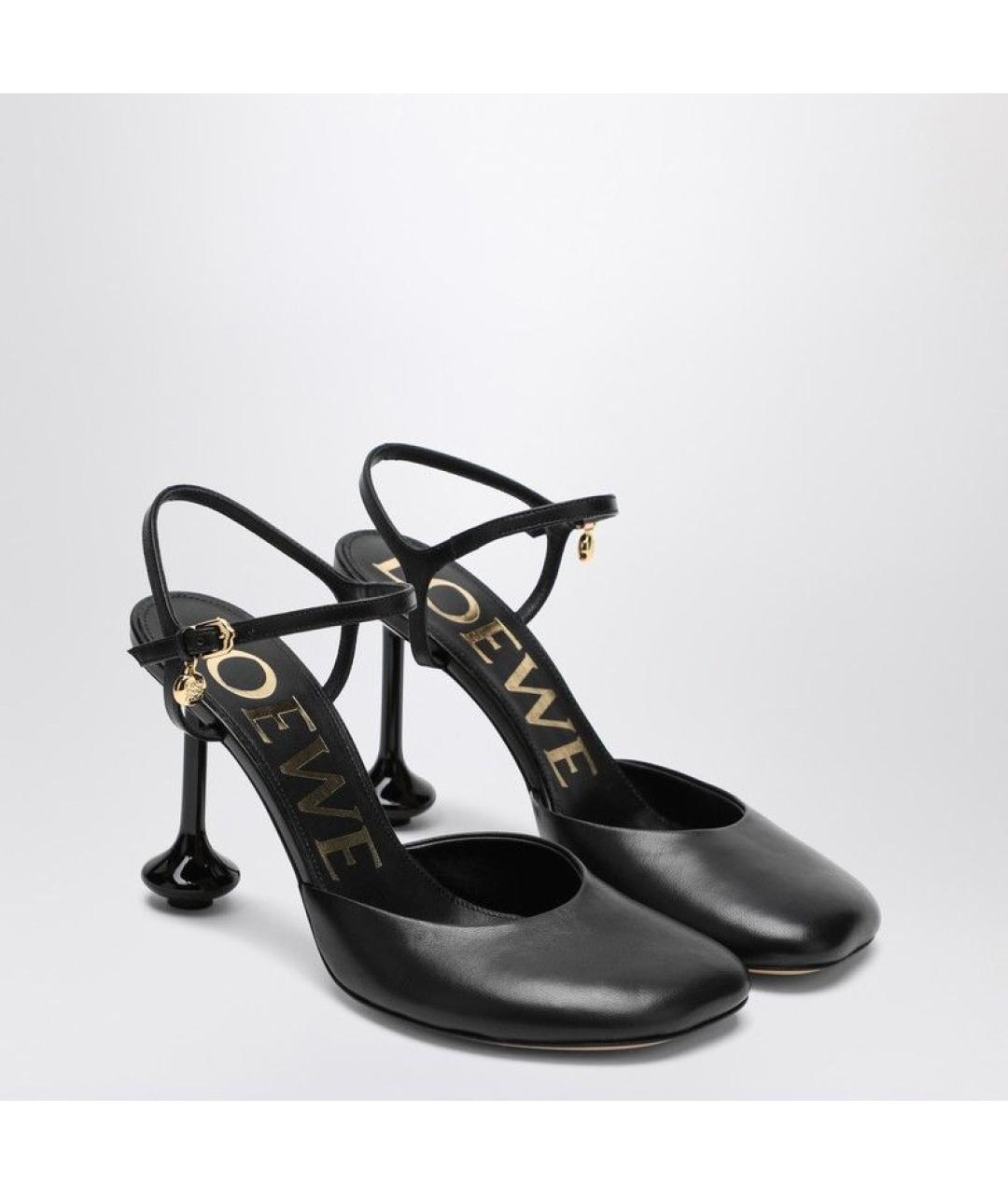 LOEWE Черные кожаные туфли, фото 2