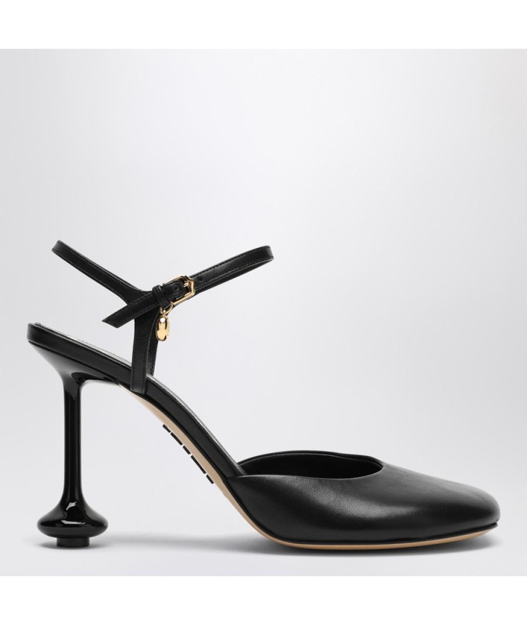 LOEWE Черные кожаные туфли, фото 4