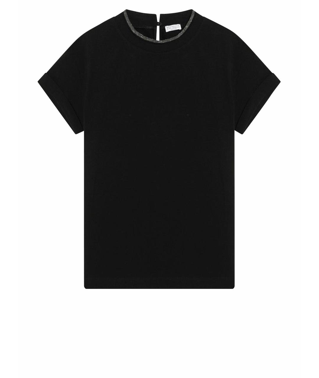 BRUNELLO CUCINELLI Черная хлопковая футболка, фото 1