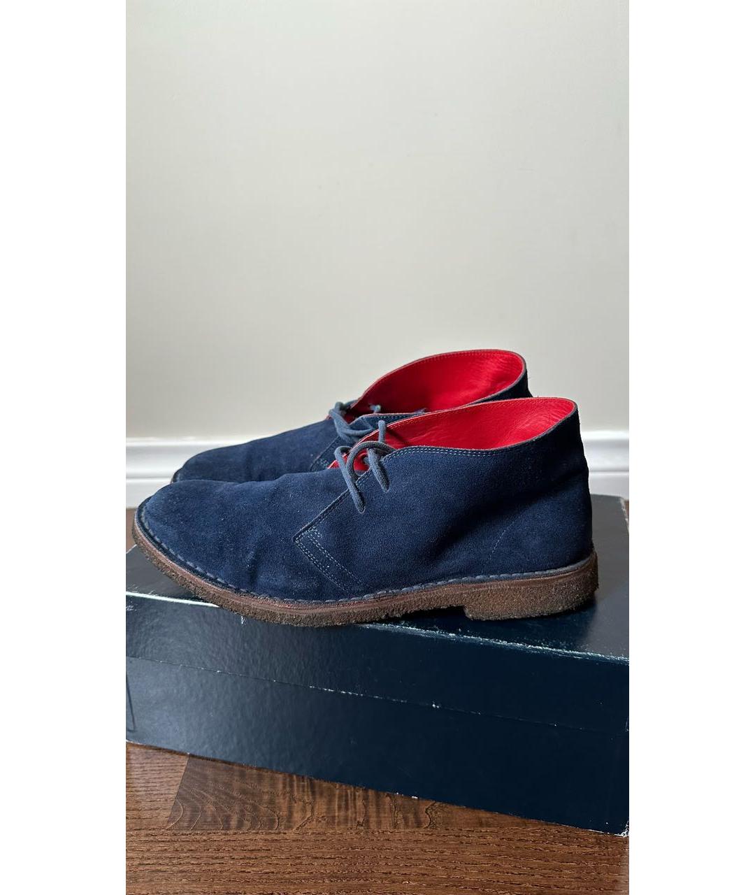 POLO RALPH LAUREN Синие замшевые низкие ботинки, фото 8