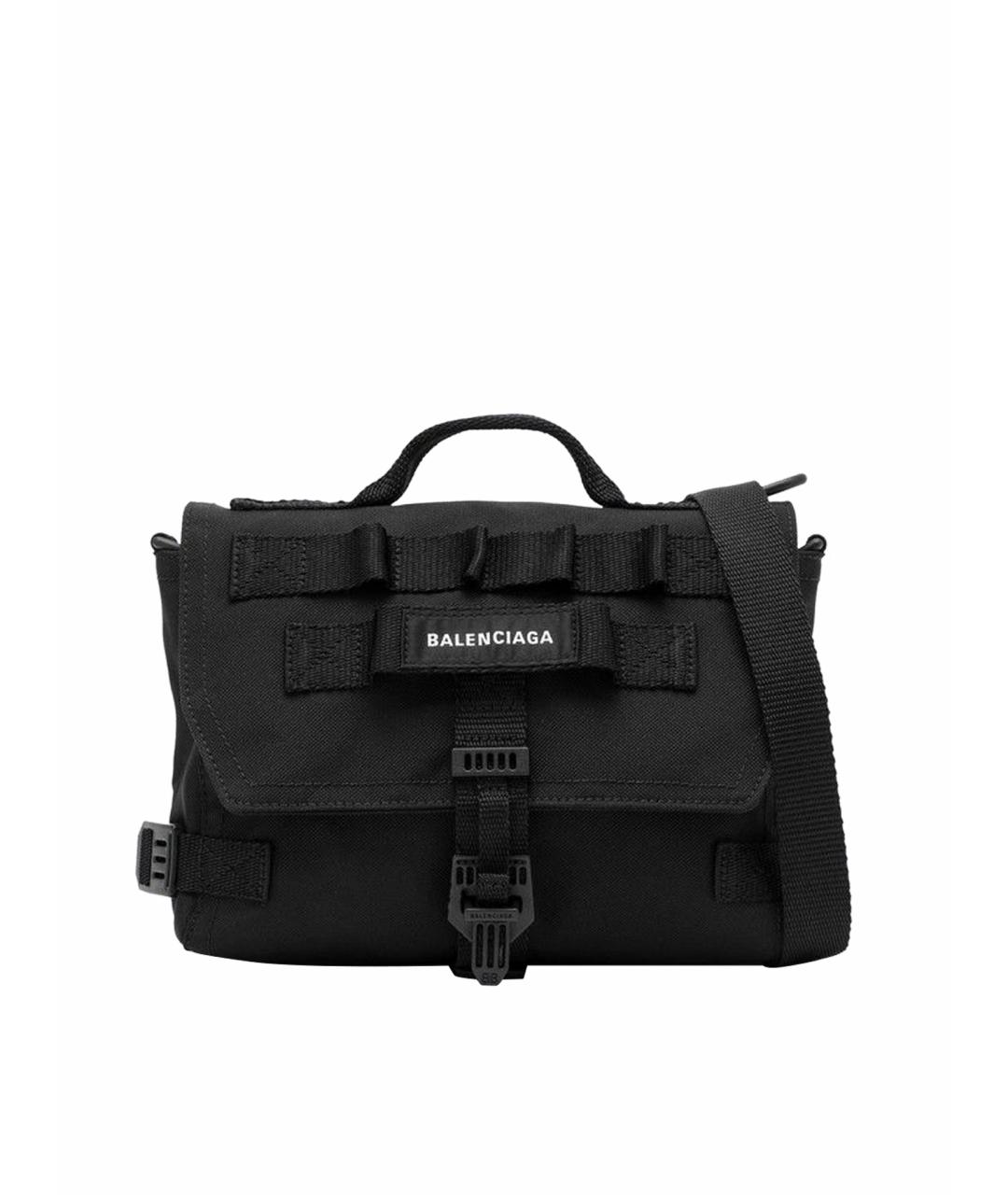 BALENCIAGA Черная синтетическая сумка на плечо, фото 1