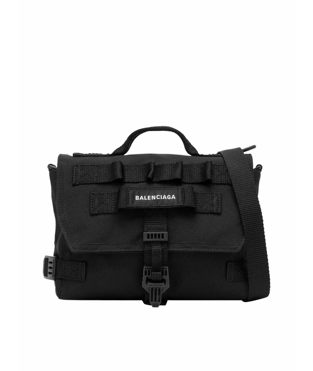 BALENCIAGA Черная синтетическая сумка на плечо, фото 3
