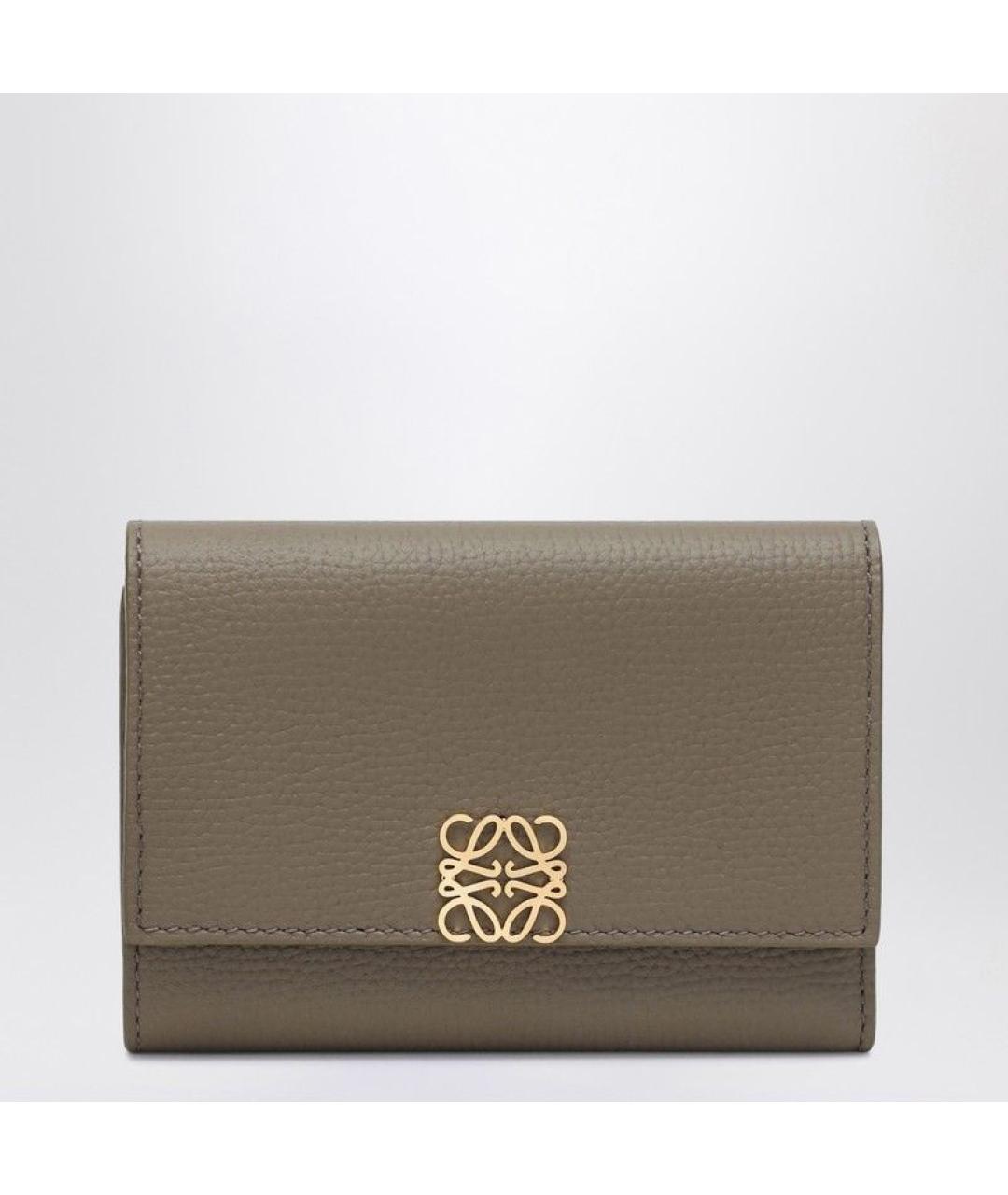 LOEWE Бежевый кожаный кошелек, фото 3