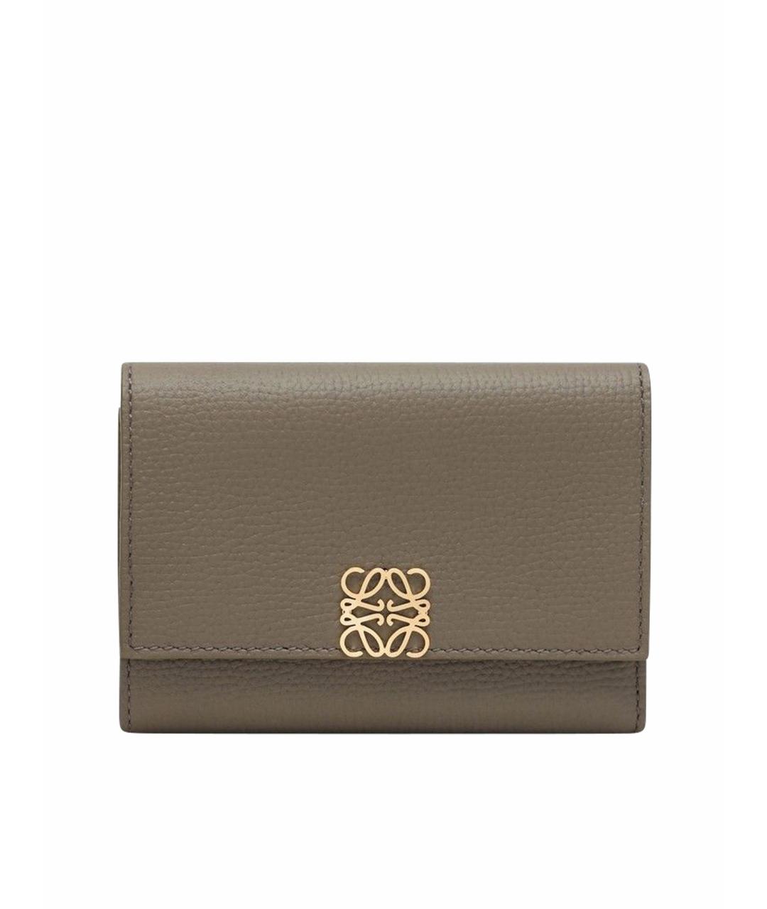 LOEWE Бежевый кожаный кошелек, фото 1