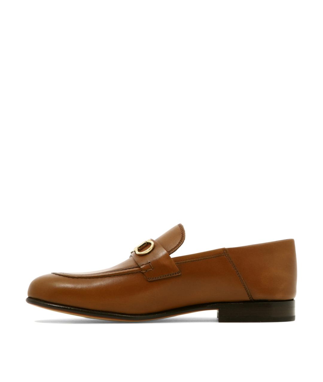 FERRAGAMO Коричневые кожаные лоферы, фото 3