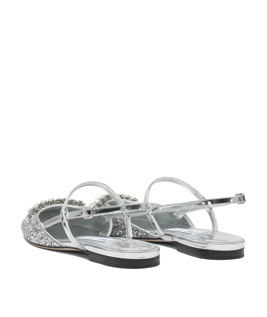 JIMMY CHOO Серебряные сандалии, фото 4