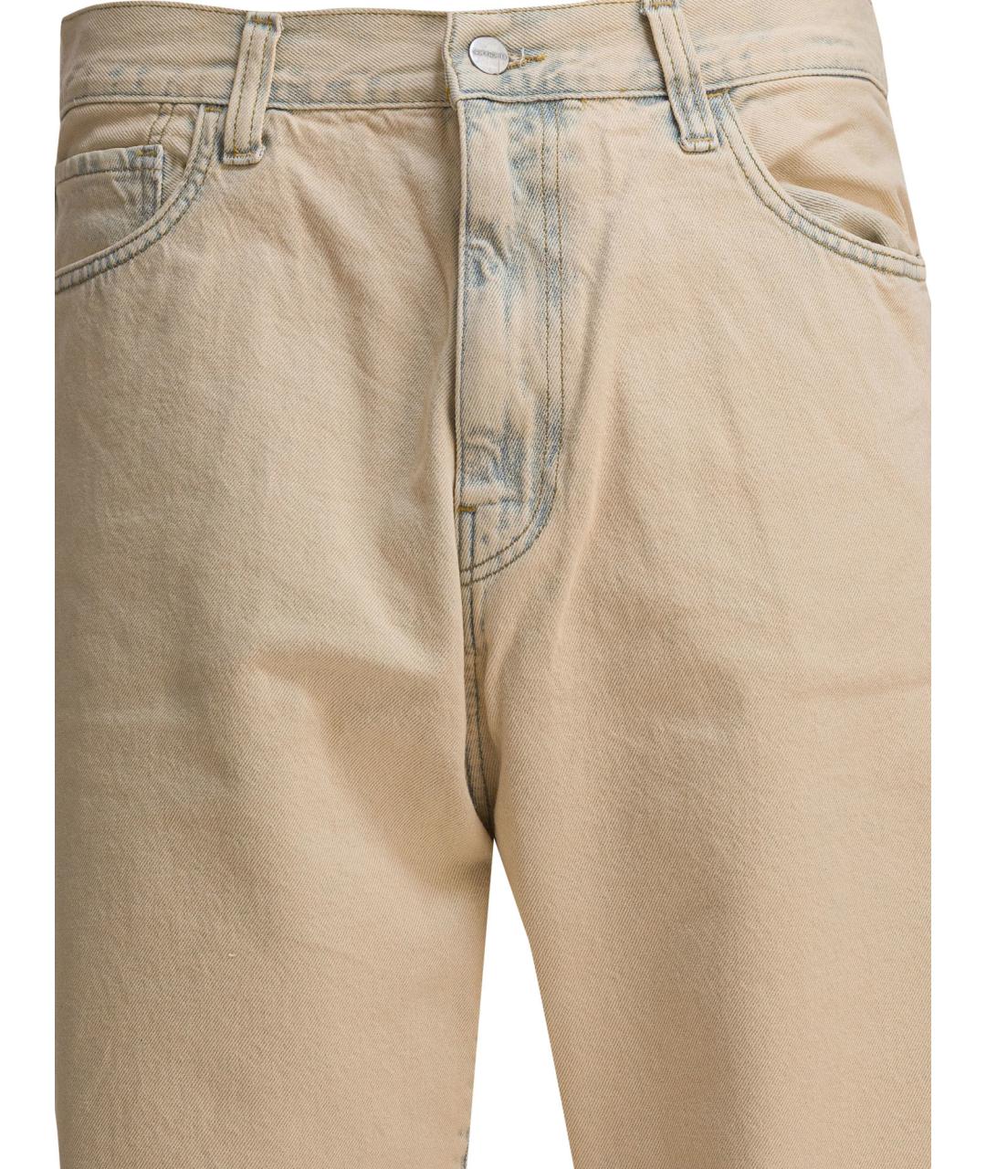 CARHARTT WIP Бежевые хлопковые повседневные брюки, фото 3