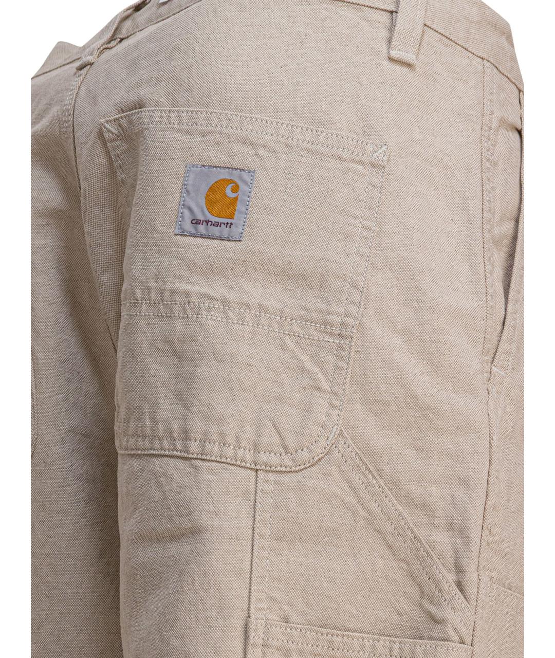 CARHARTT WIP Бежевые хлопковые повседневные брюки, фото 4