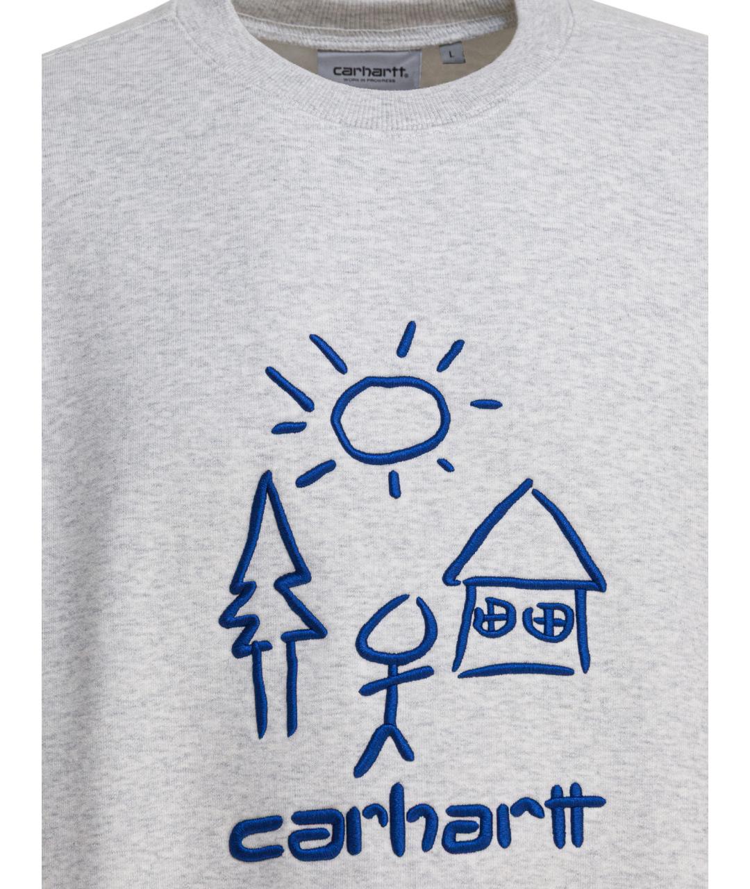 CARHARTT WIP Серый хлопковый джемпер / свитер, фото 3