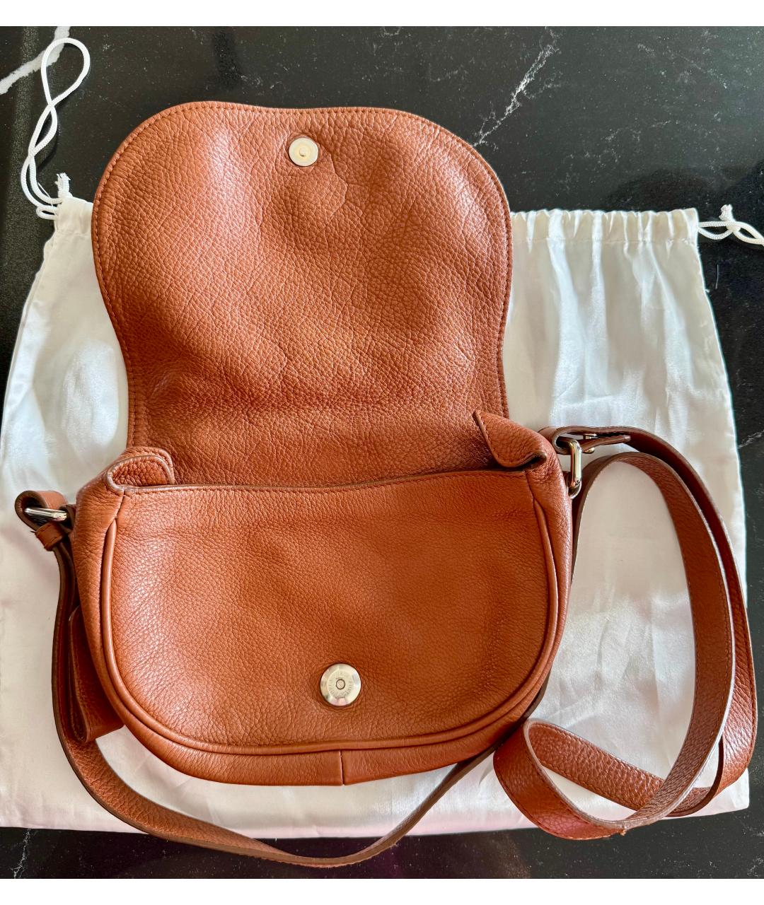 FURLA Коричневая кожаная сумка через плечо, фото 2