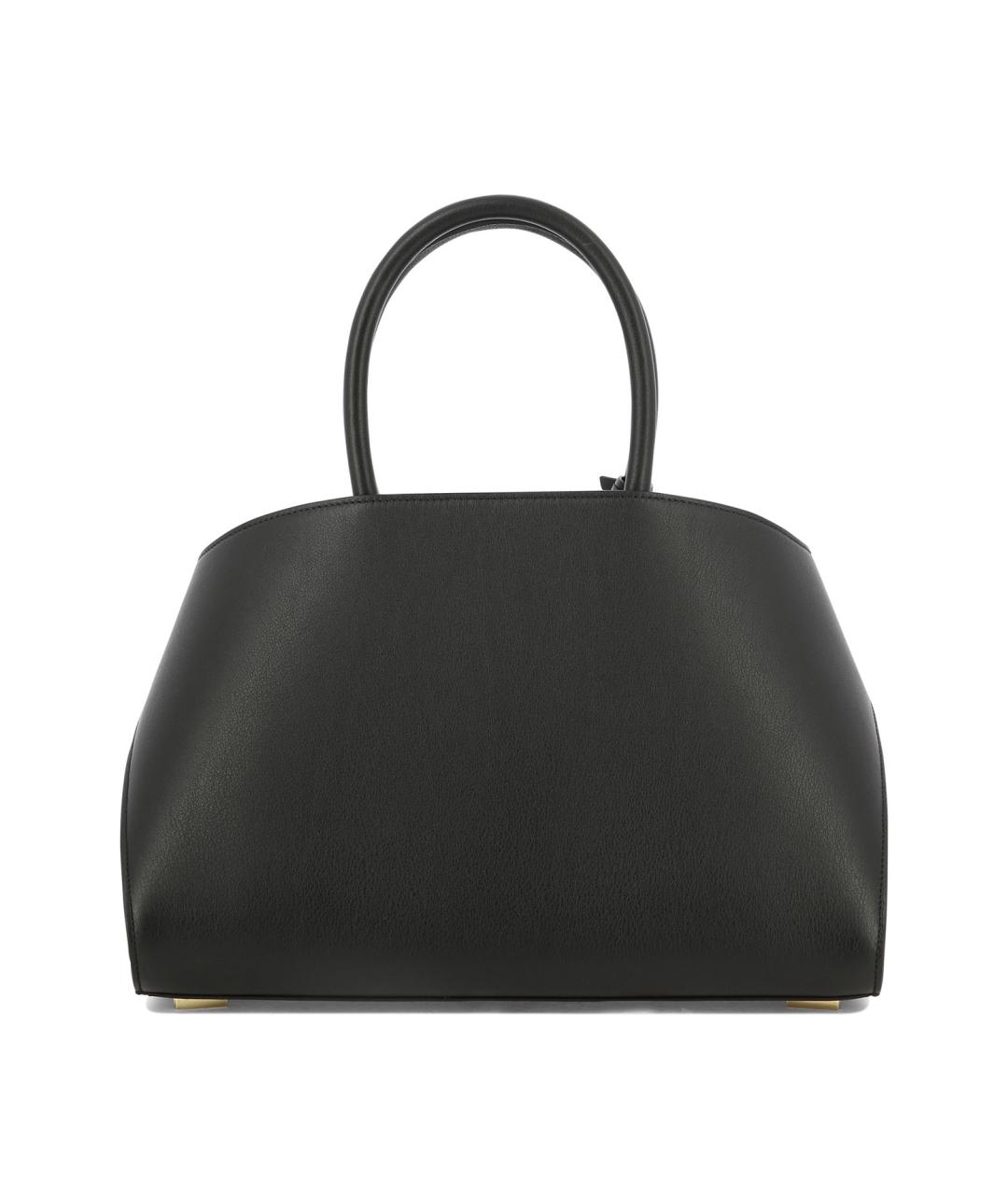 FERRAGAMO Черная кожаная сумка тоут, фото 3