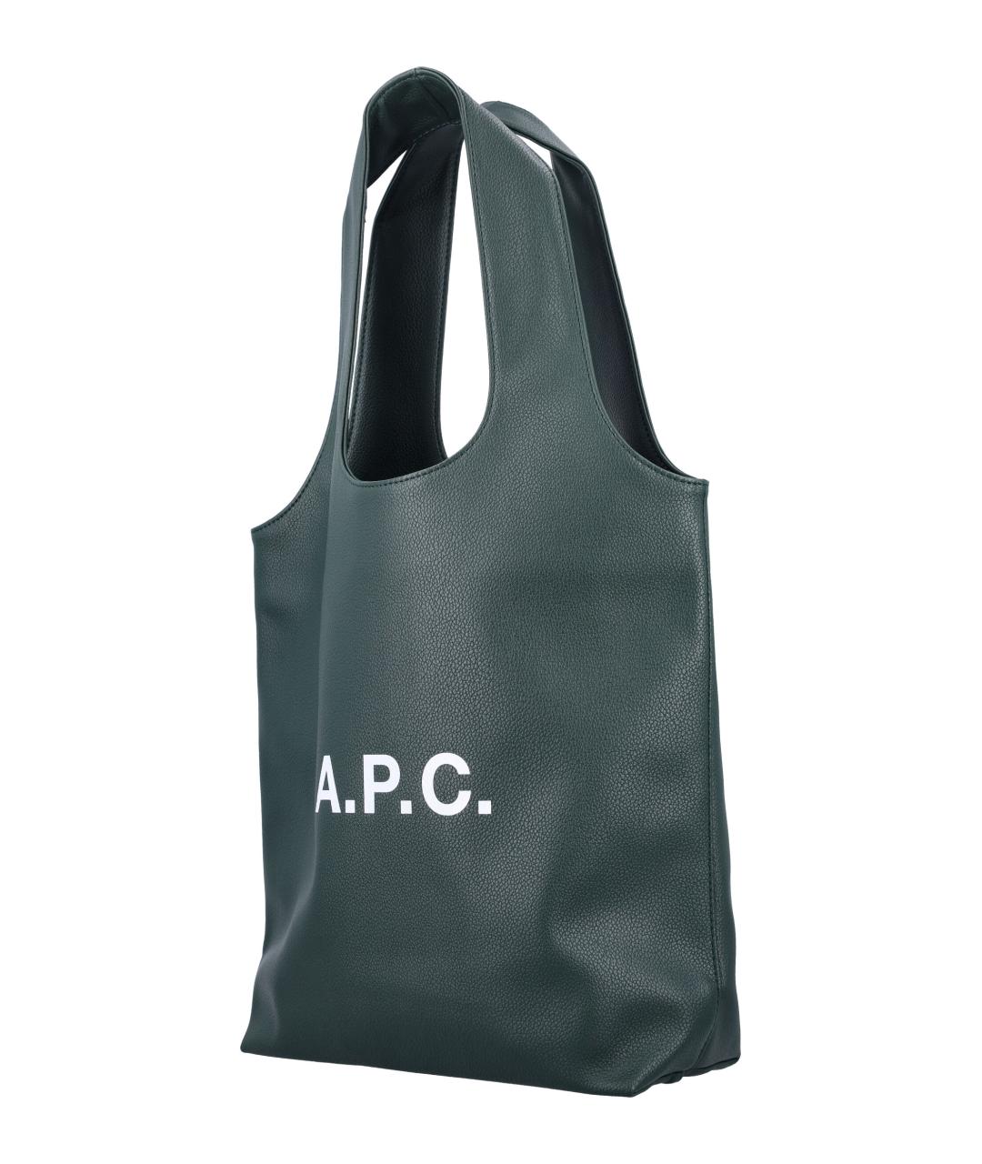A.P.C. Зеленая сумка тоут из искусственной кожи, фото 3