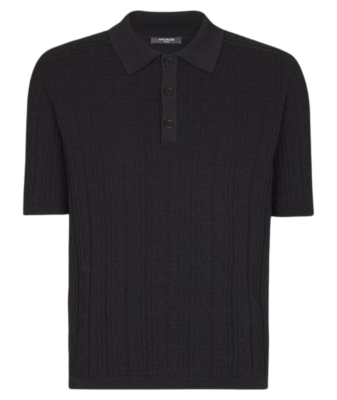 BALMAIN Черная вискозная футболка, фото 1