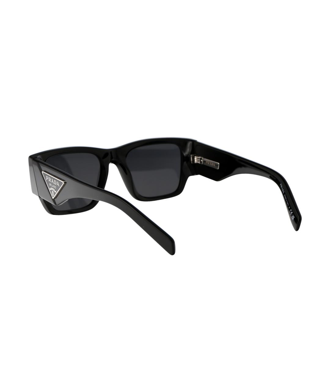 PRADA Черные пластиковые солнцезащитные очки, фото 4