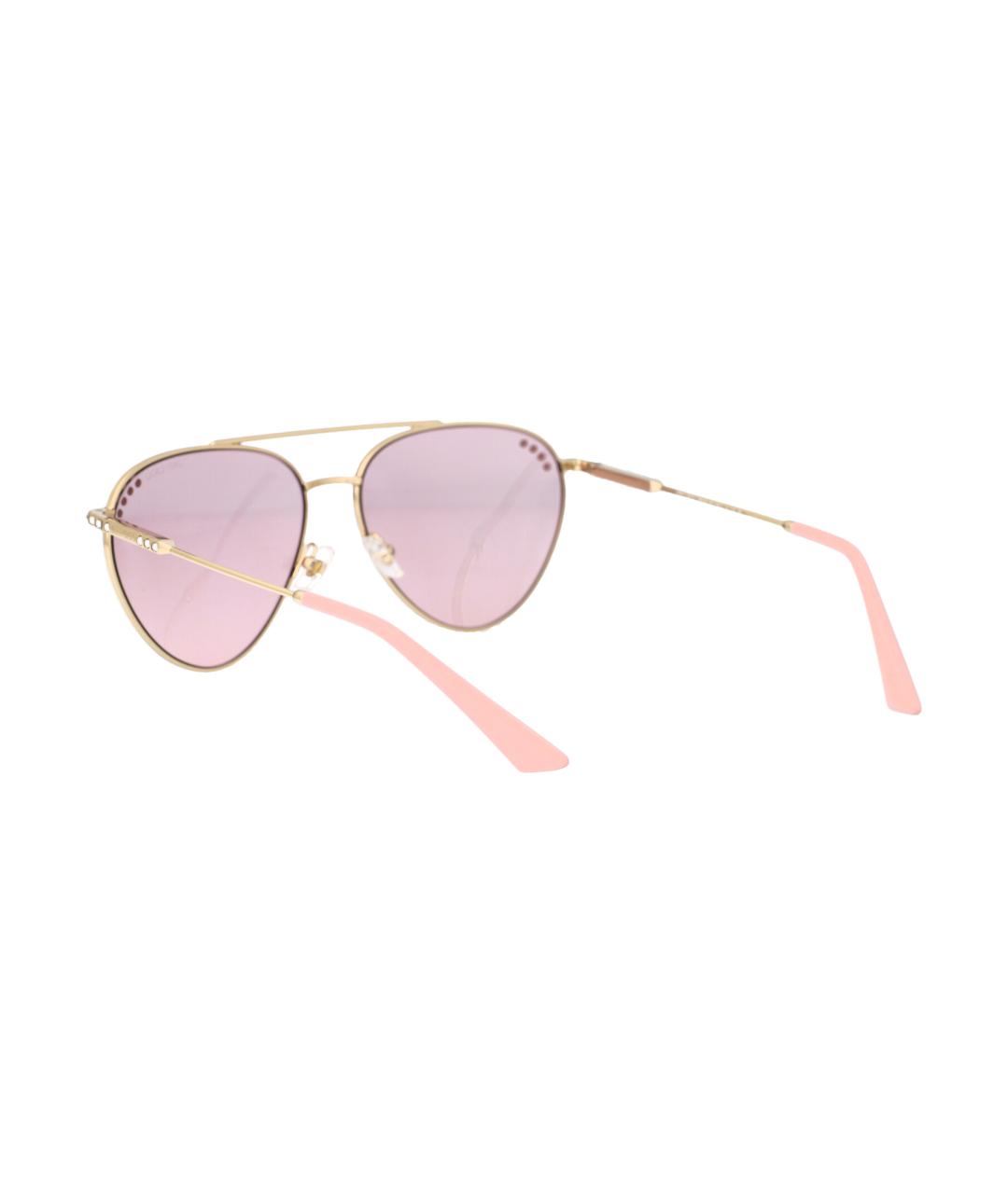 JIMMY CHOO Розовые металлические солнцезащитные очки, фото 4