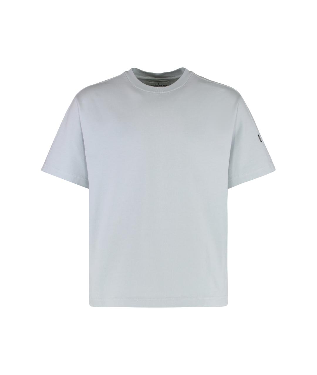 STONE ISLAND Синяя хлопковая футболка, фото 1