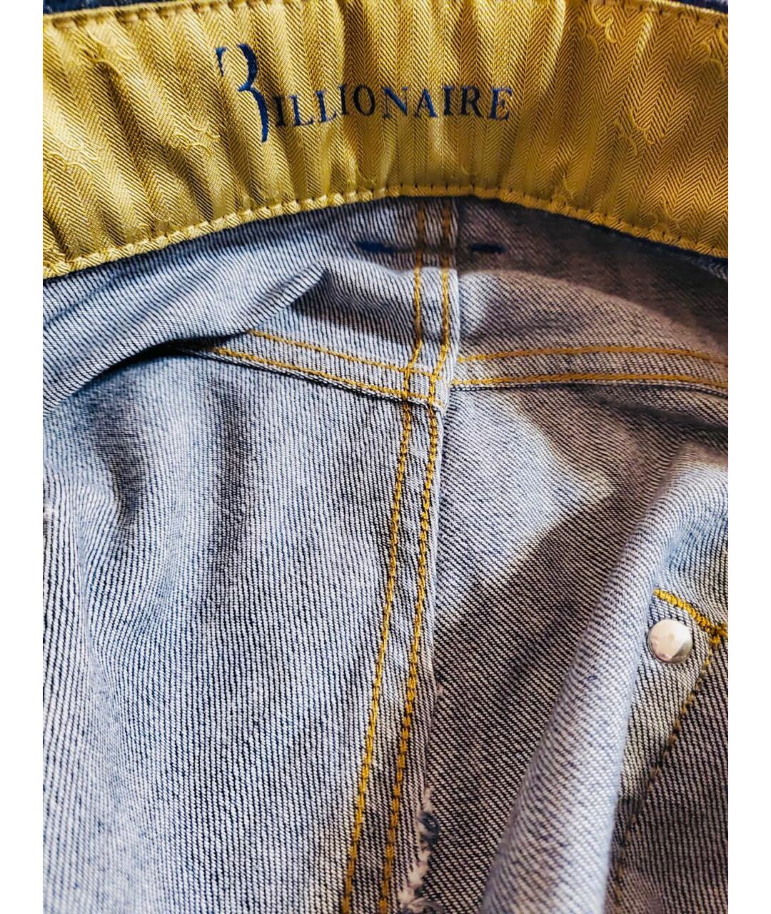 BILLIONAIRE Темно-синие хлопковые прямые джинсы, фото 3