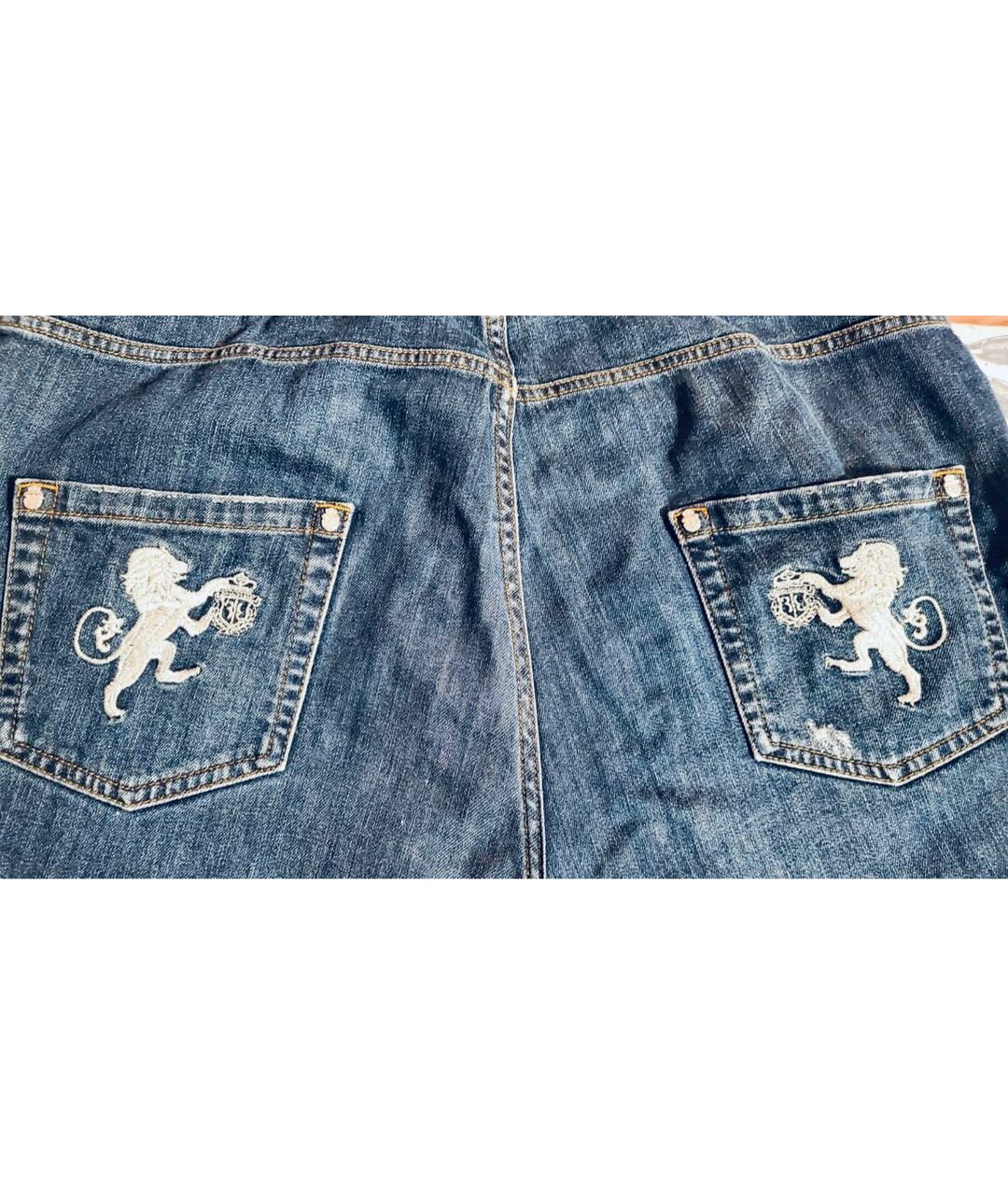BILLIONAIRE Темно-синие хлопковые прямые джинсы, фото 2