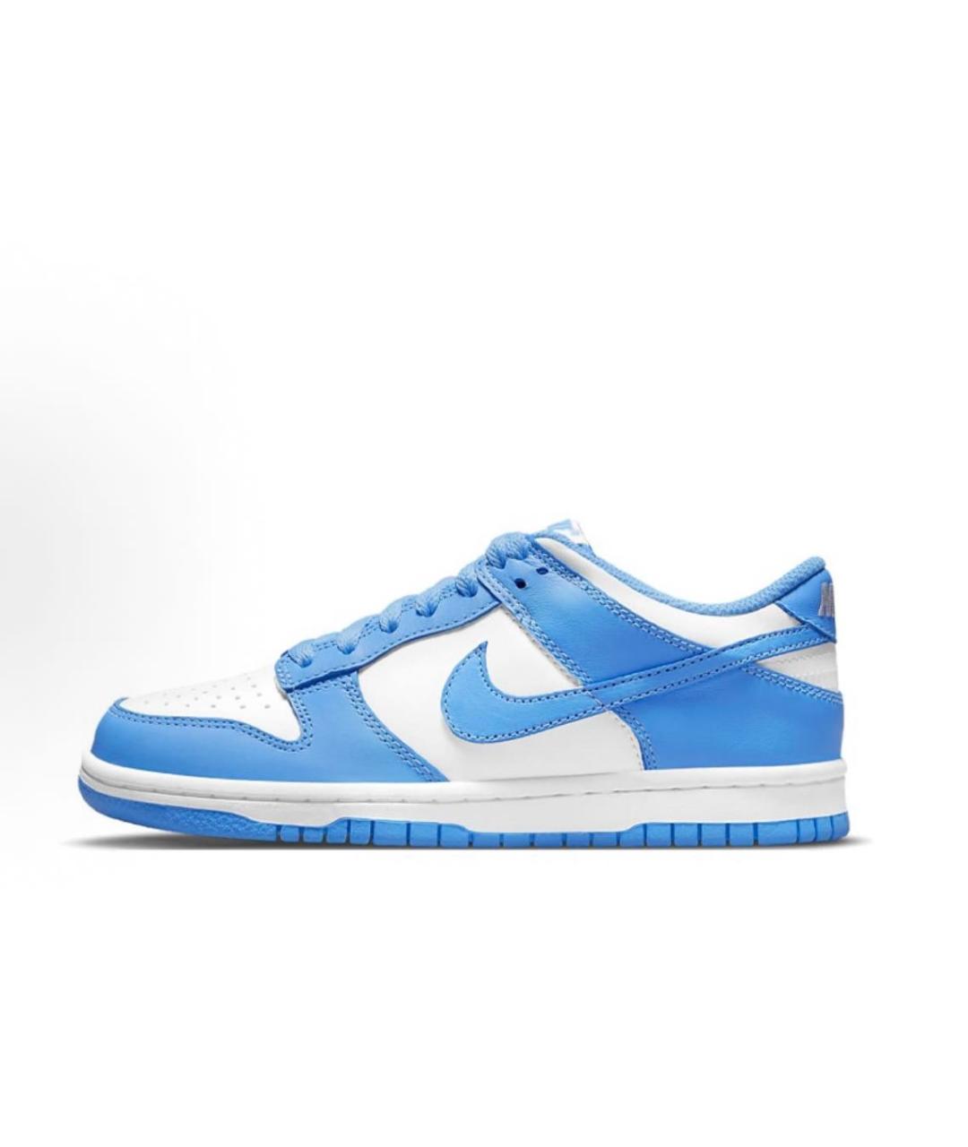 NIKE Голубые кожаные кроссовки, фото 2