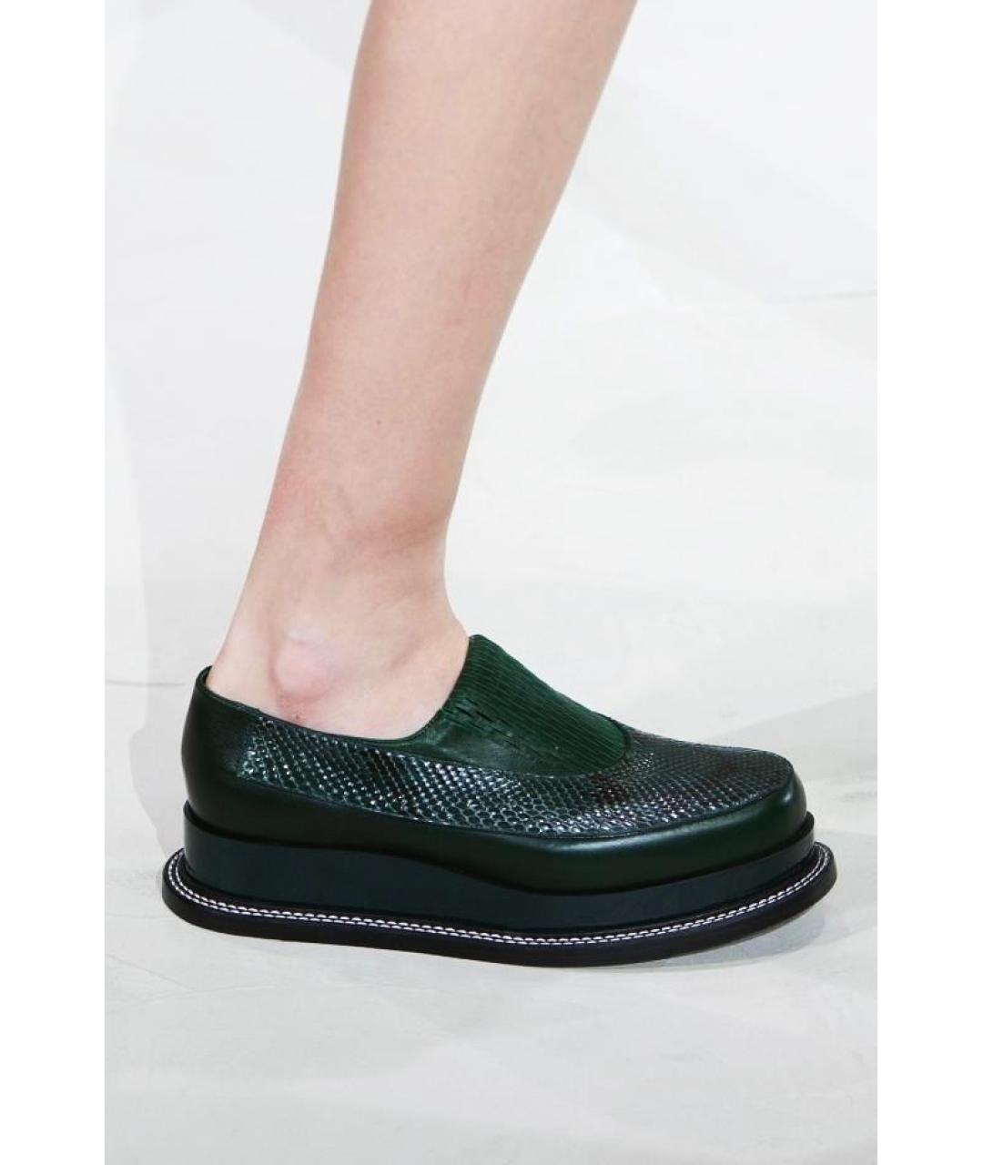 JIL SANDER Черные кожаные туфли, фото 2