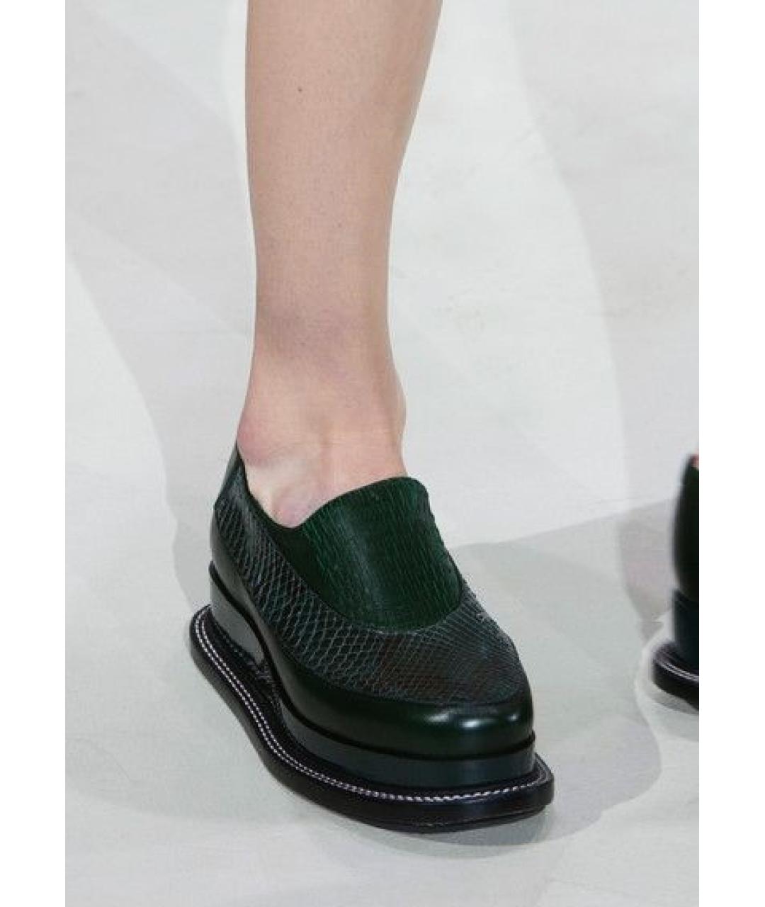 JIL SANDER Черные кожаные туфли, фото 3