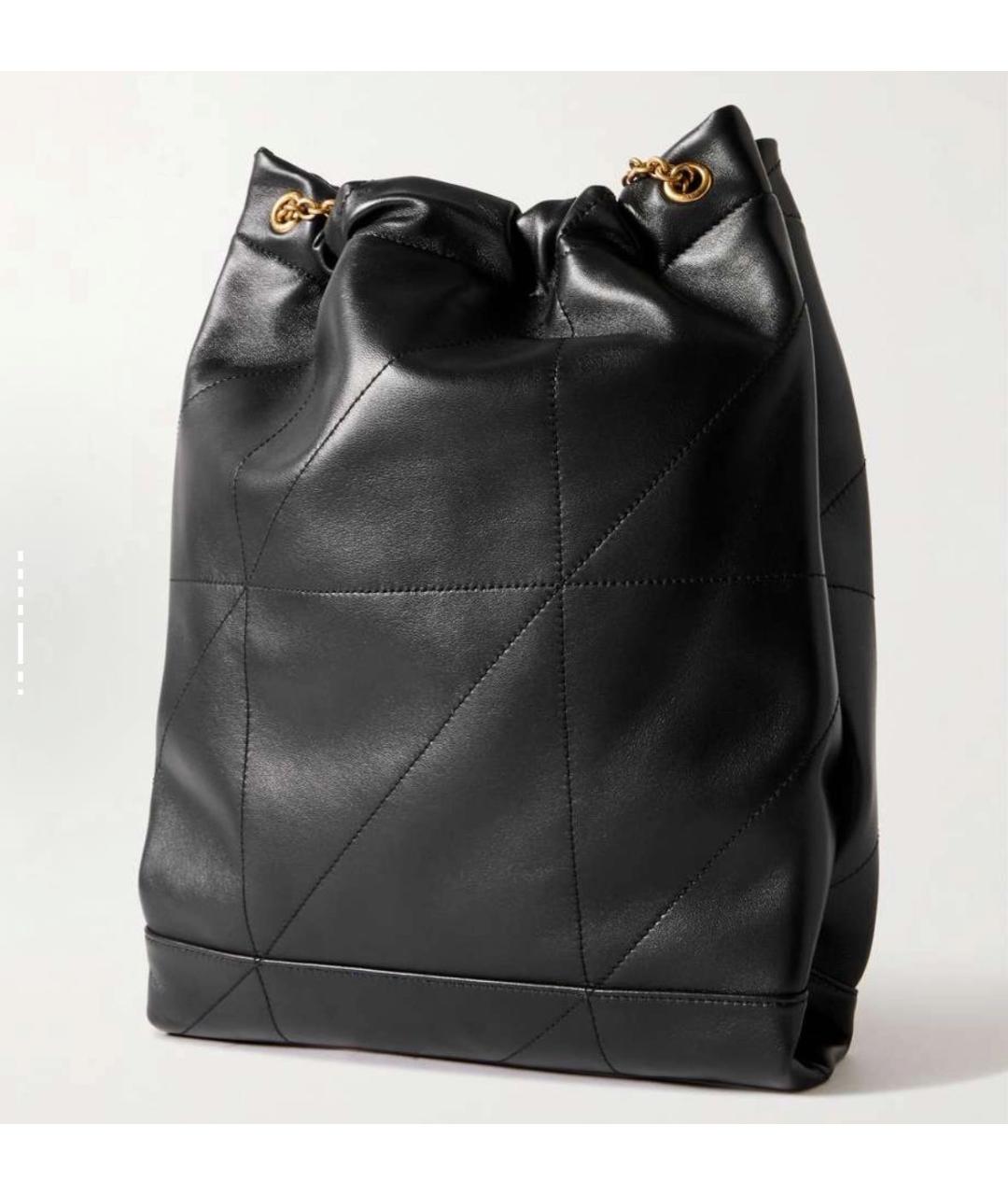 SAINT LAURENT Черная кожаная сумка с короткими ручками, фото 6