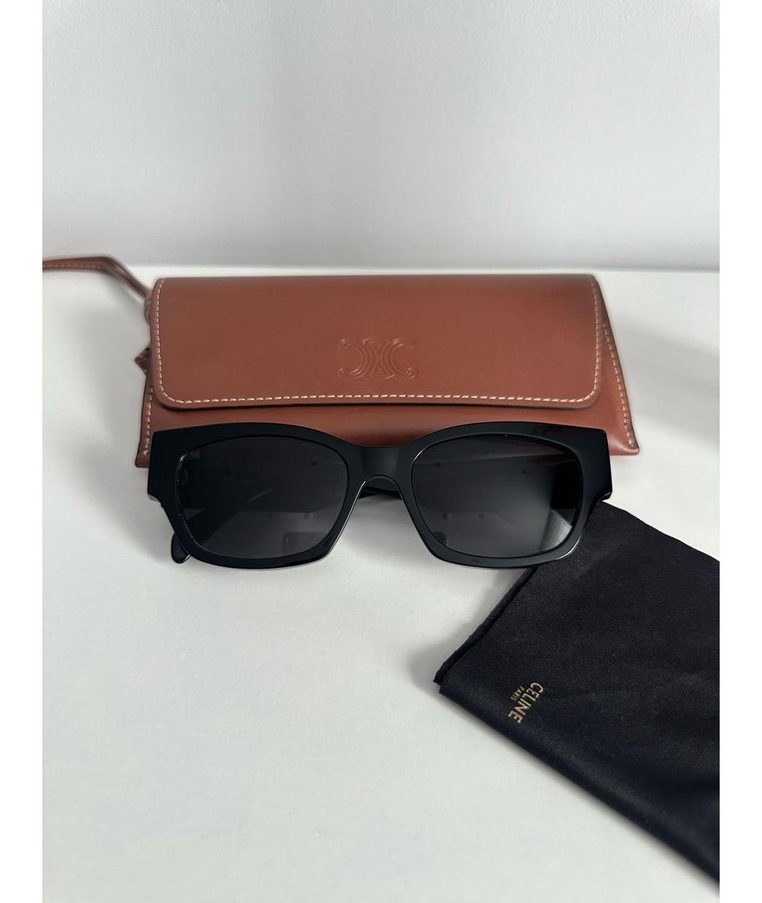 CELINE Черные пластиковые солнцезащитные очки, фото 4