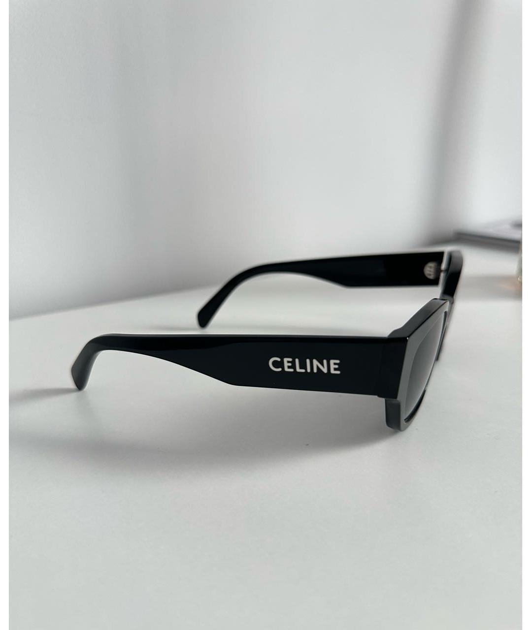CELINE Черные пластиковые солнцезащитные очки, фото 3