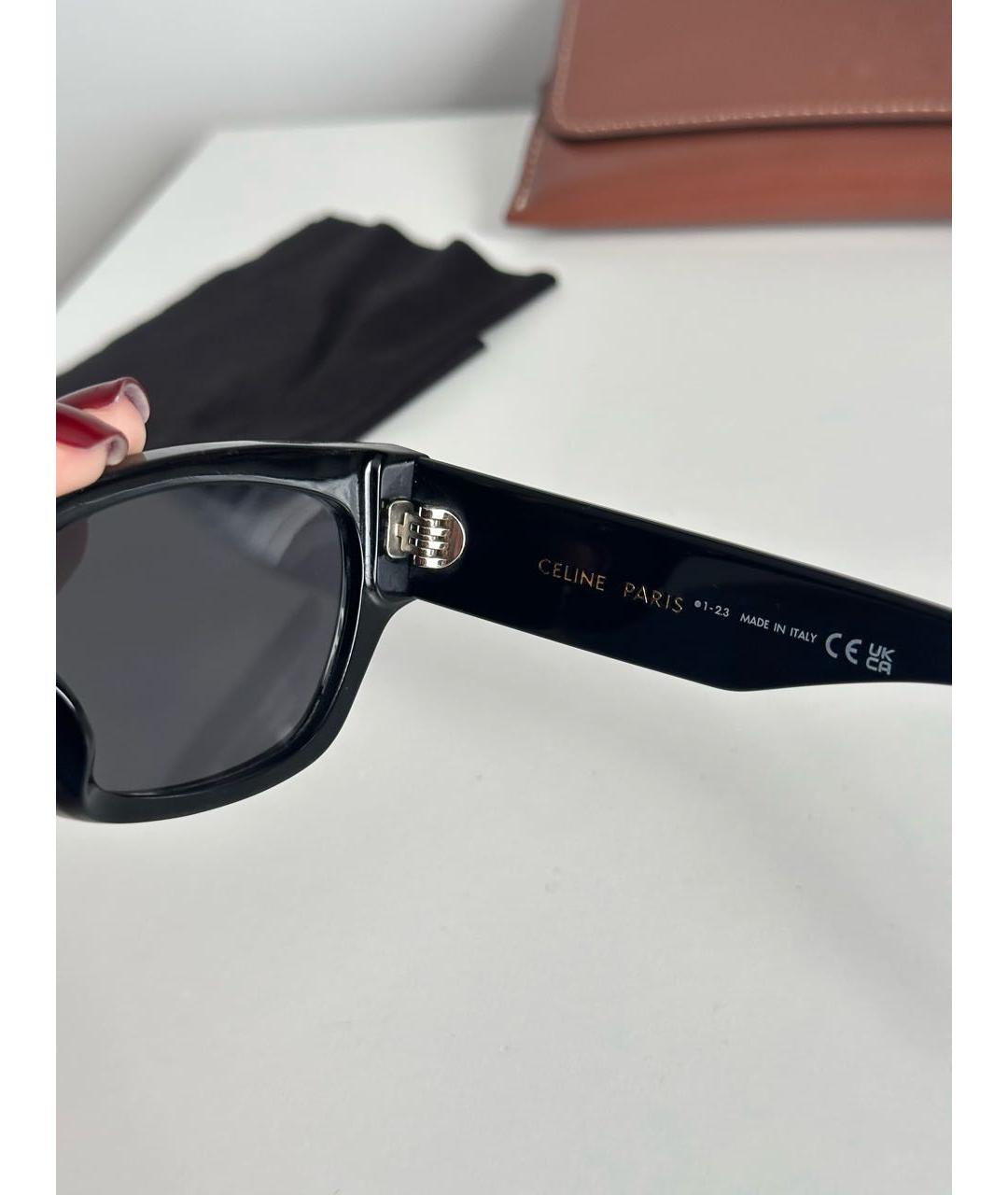 CELINE Черные пластиковые солнцезащитные очки, фото 6