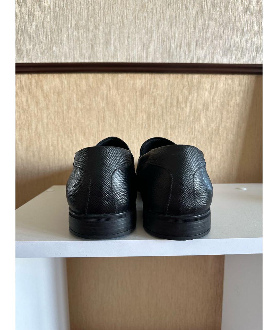 PRADA Черные кожаные лоферы, фото 4