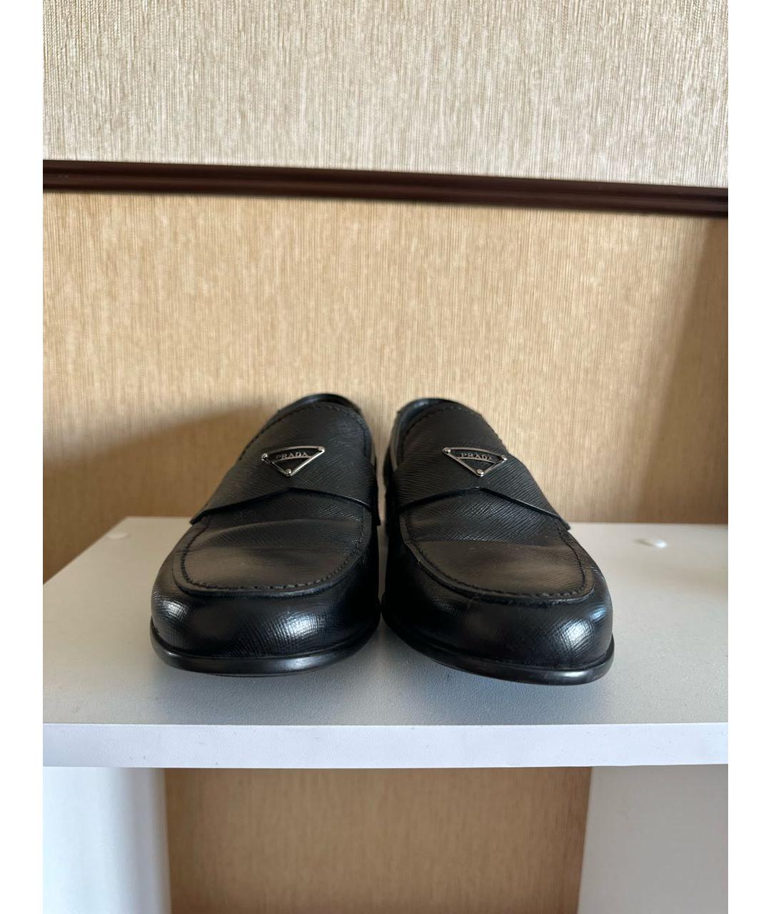 PRADA Черные кожаные лоферы, фото 2