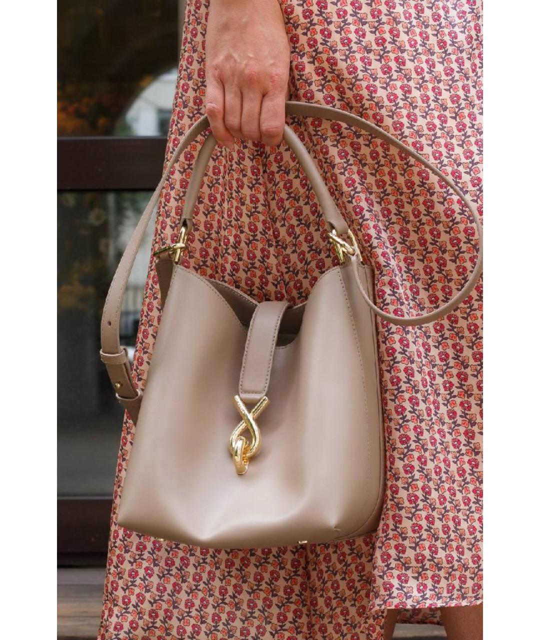 FURLA Коричневая кожаная сумка тоут, фото 3